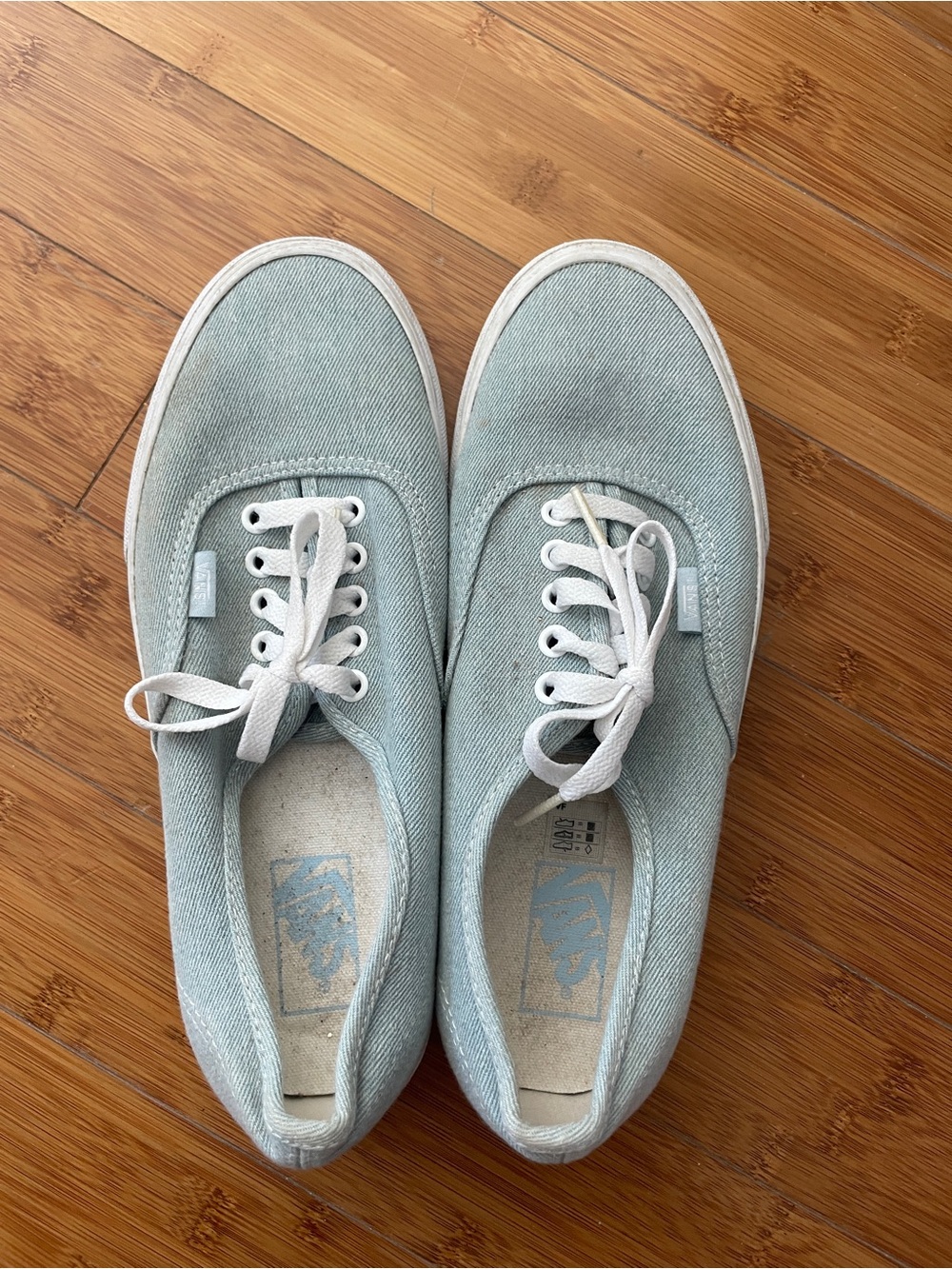 Vans Light Sage Low-Top Canvas Sneakers with White Accents